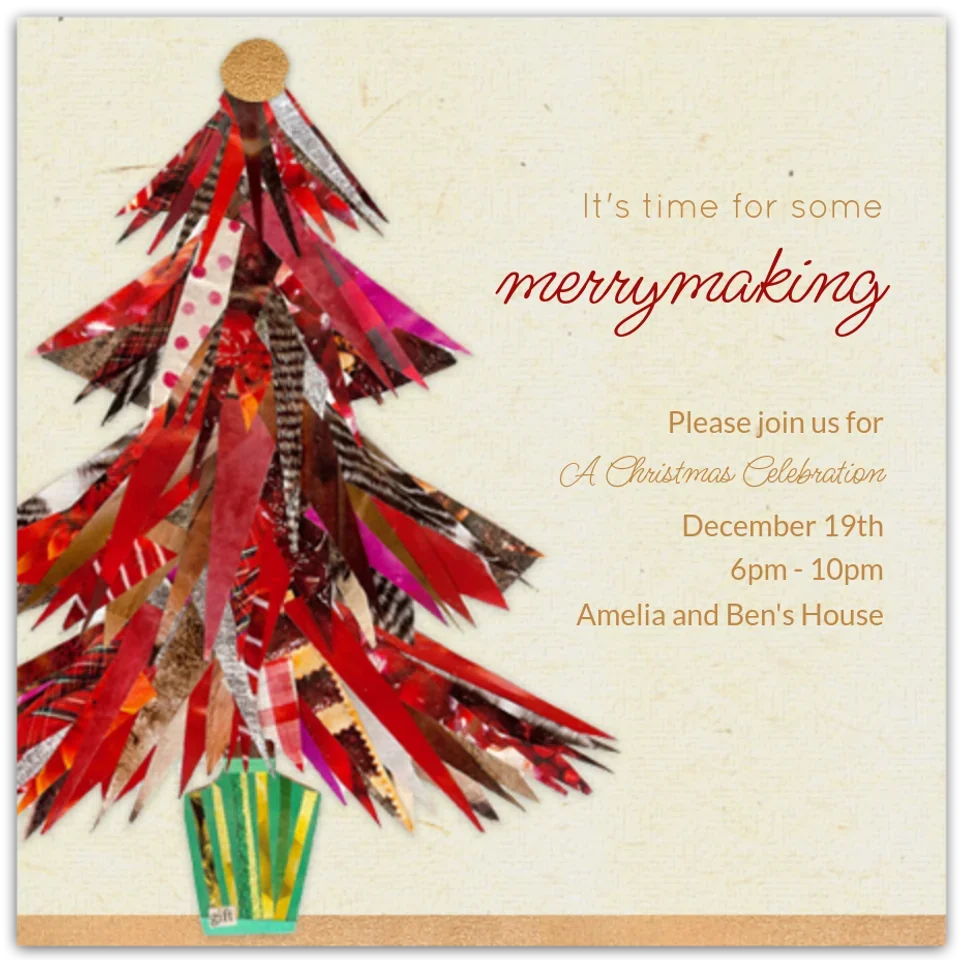 Christmas Tree Collage card image