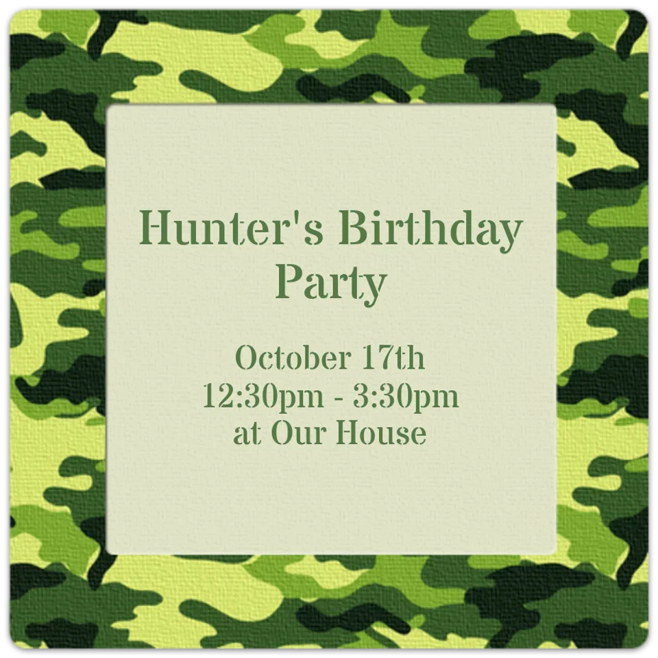 Camouflage card image