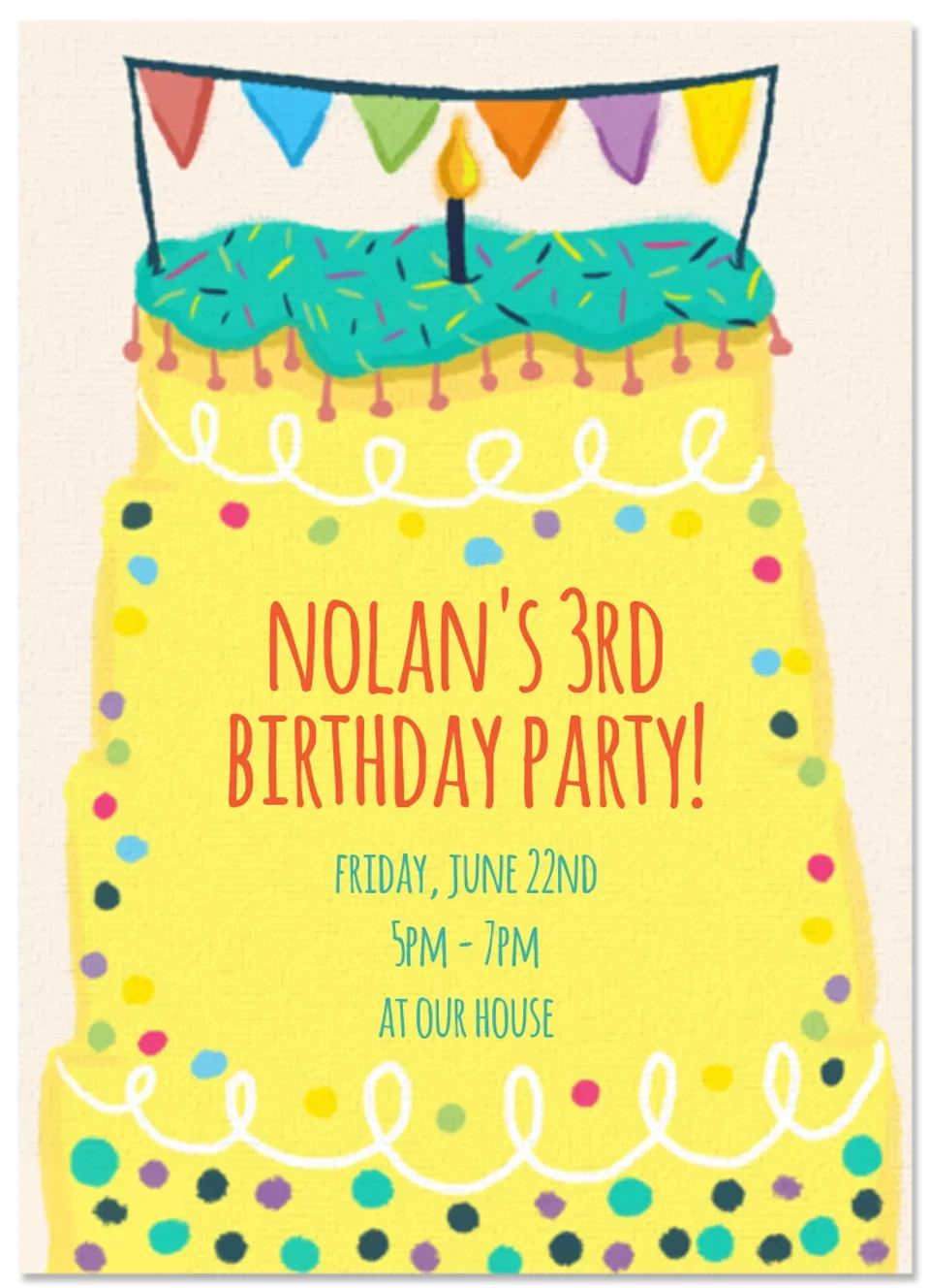 Curlicue Birthday Cake card image