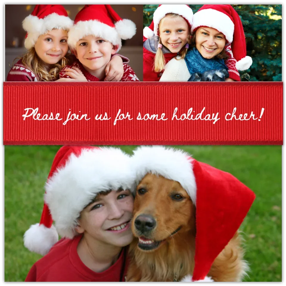 Christmas Ribbon Frame card image