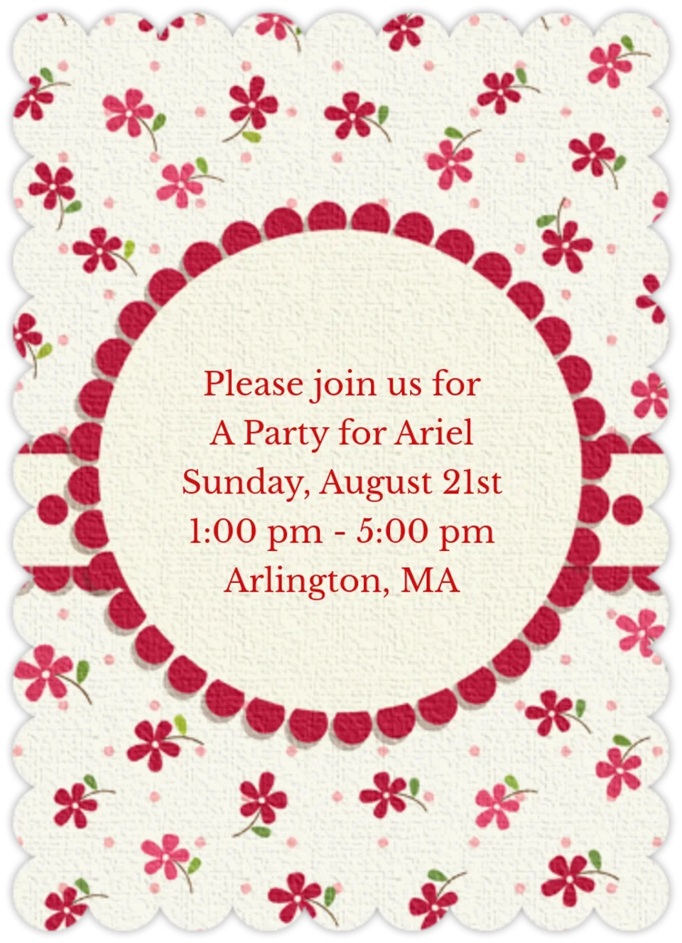 Red Flowers card image