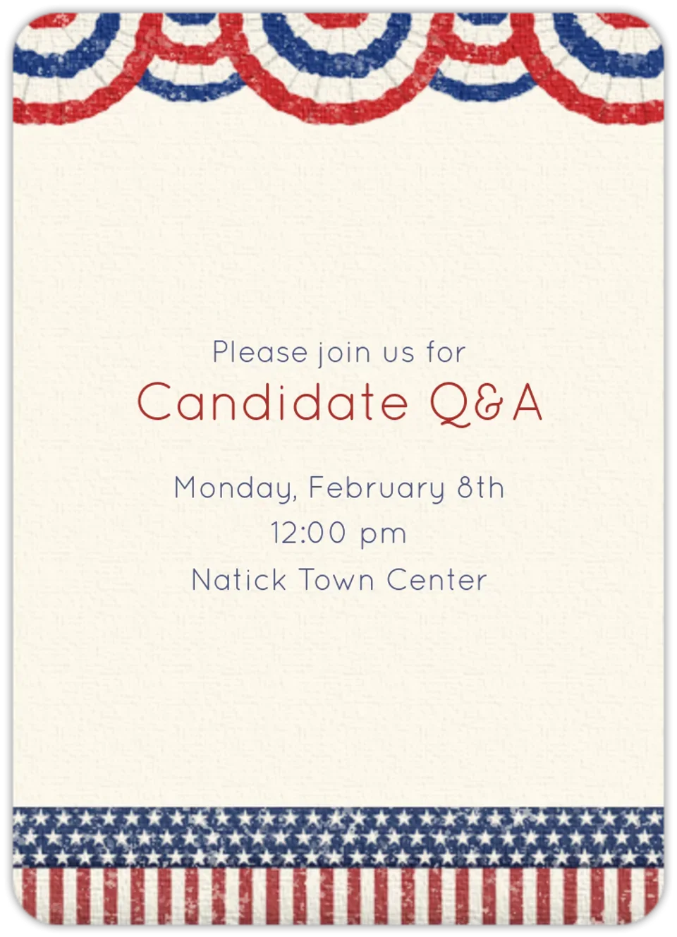 Patriotic Bunting card image