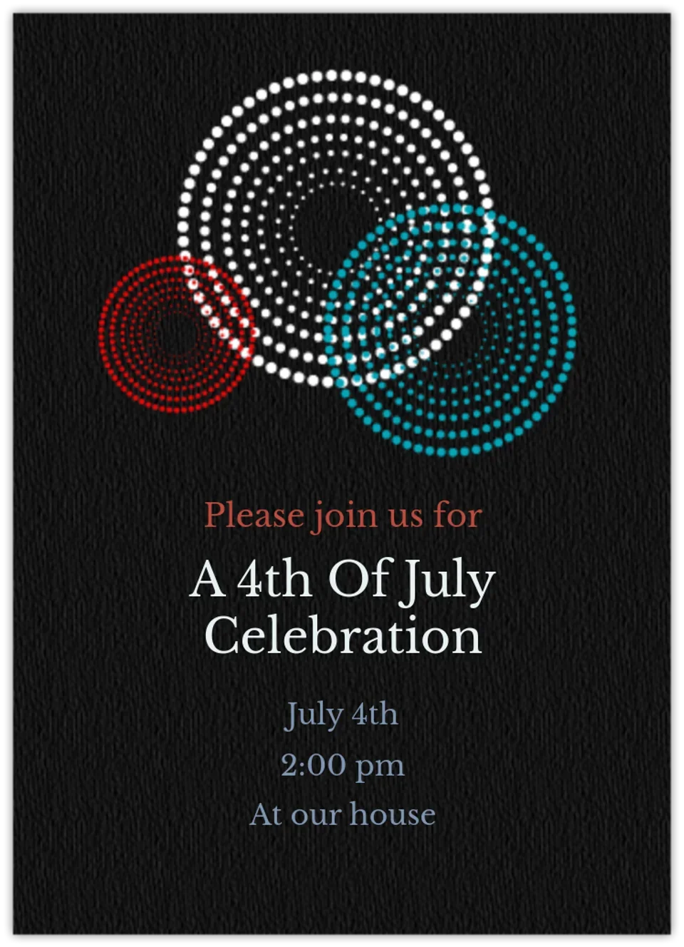 Patriotic Fireworks card image