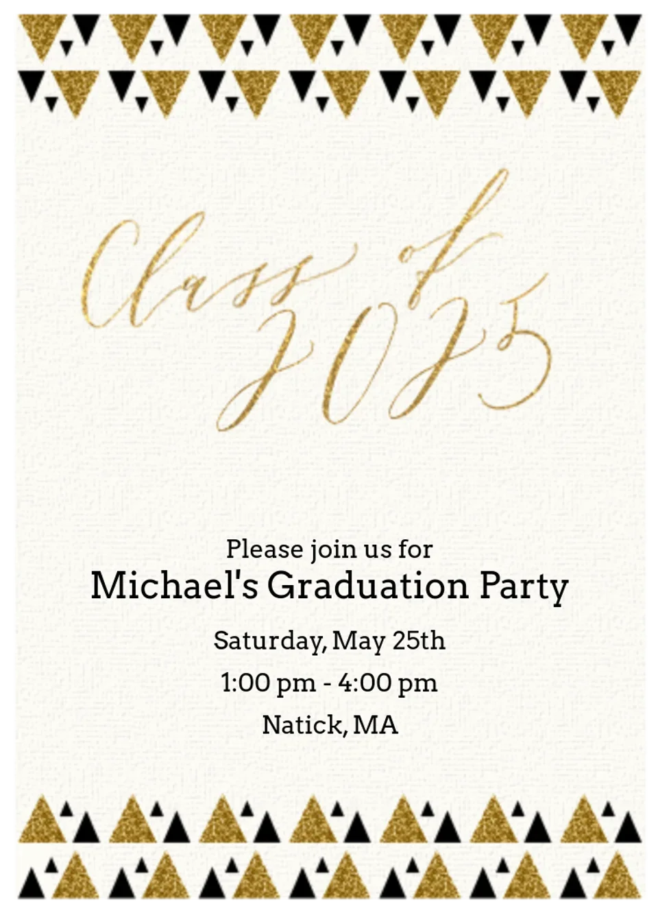 Glittering Graduation card image