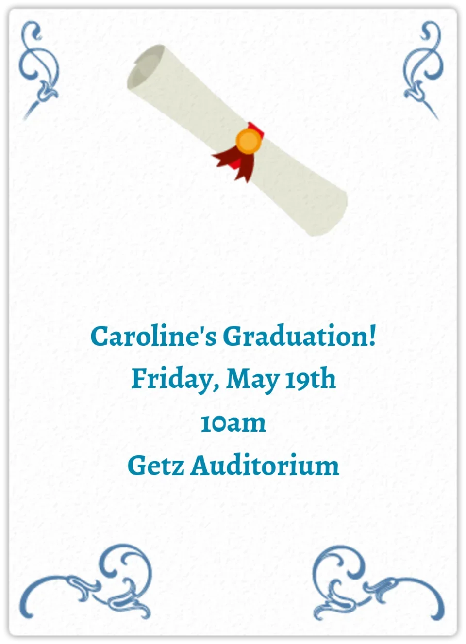 Graduation Diploma card image