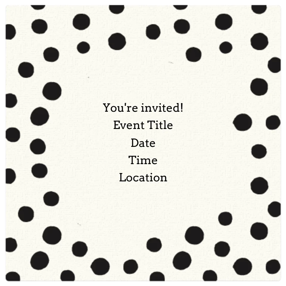 Black & White Dots card image