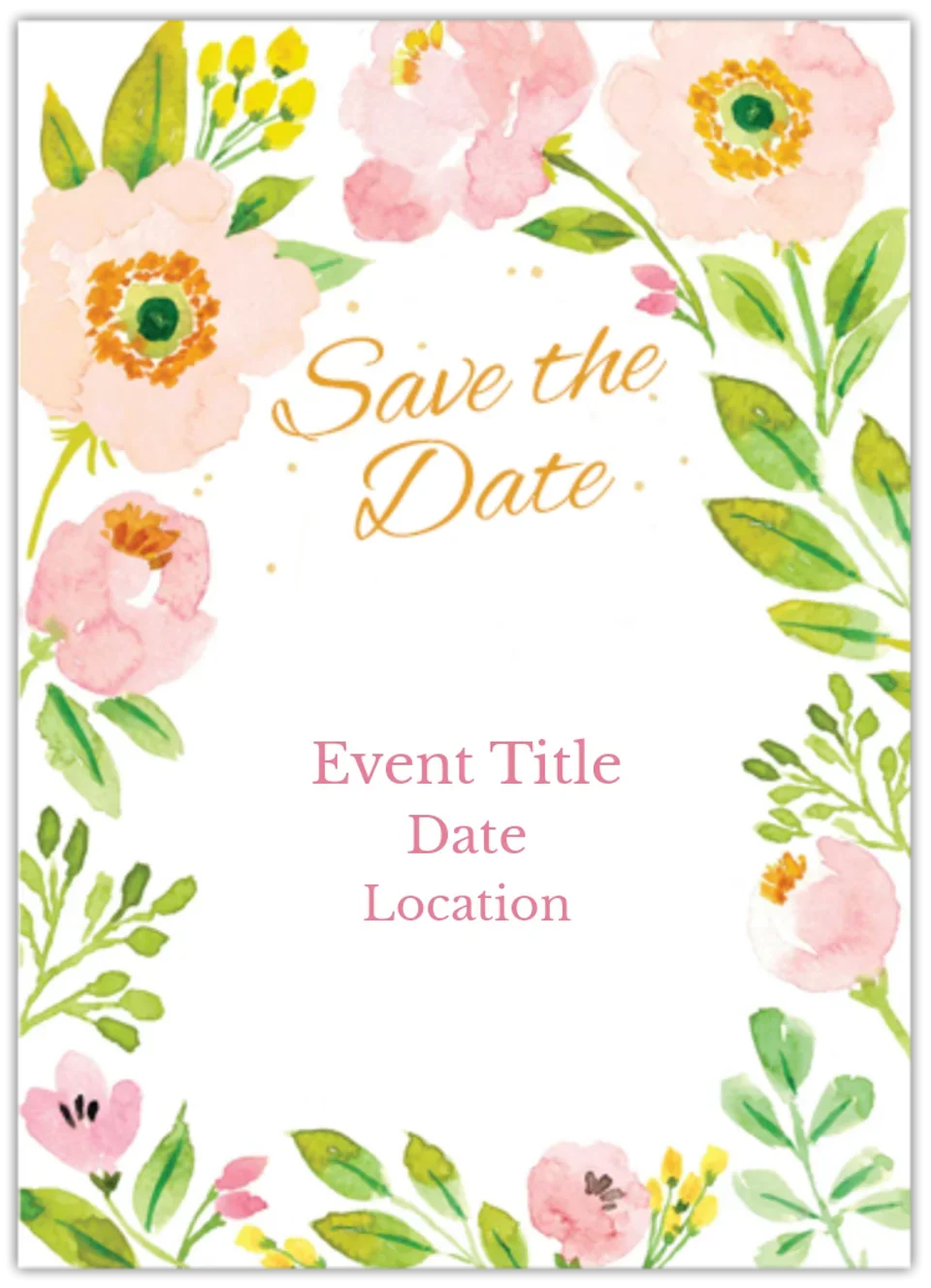 Spring Blossoms Save the Date card image