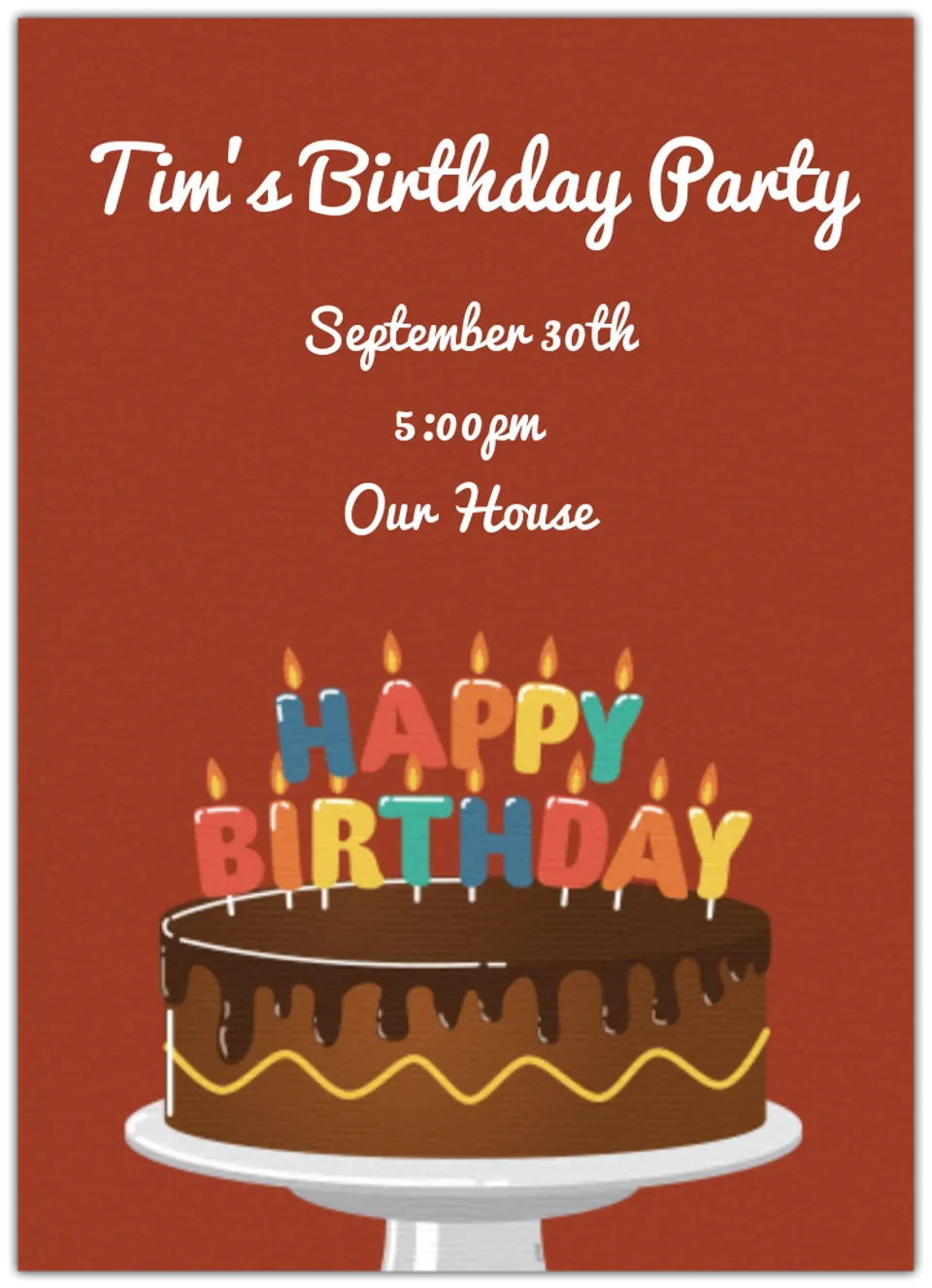 Birthday Cake card image