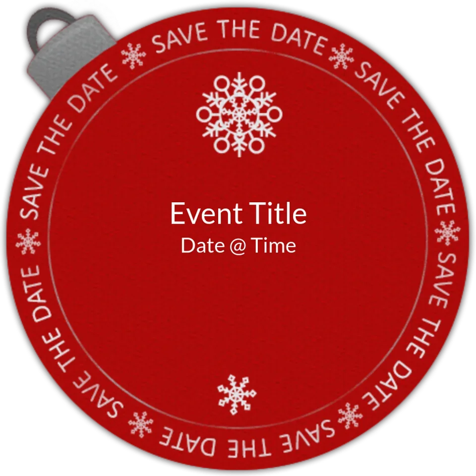 Save the Date Ornament card image
