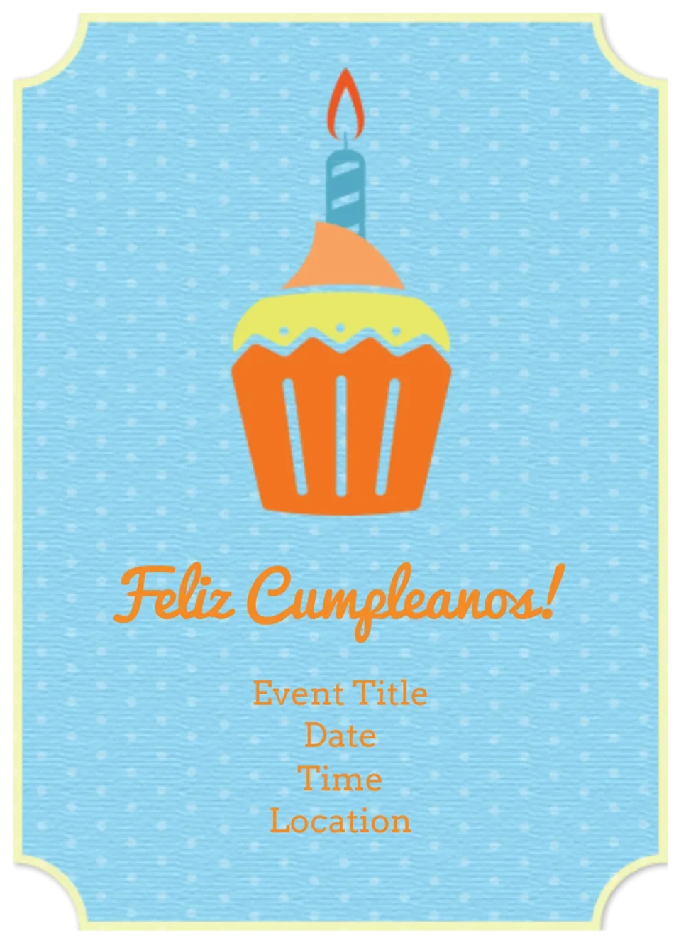 Birthday Cupcake Spanish card image