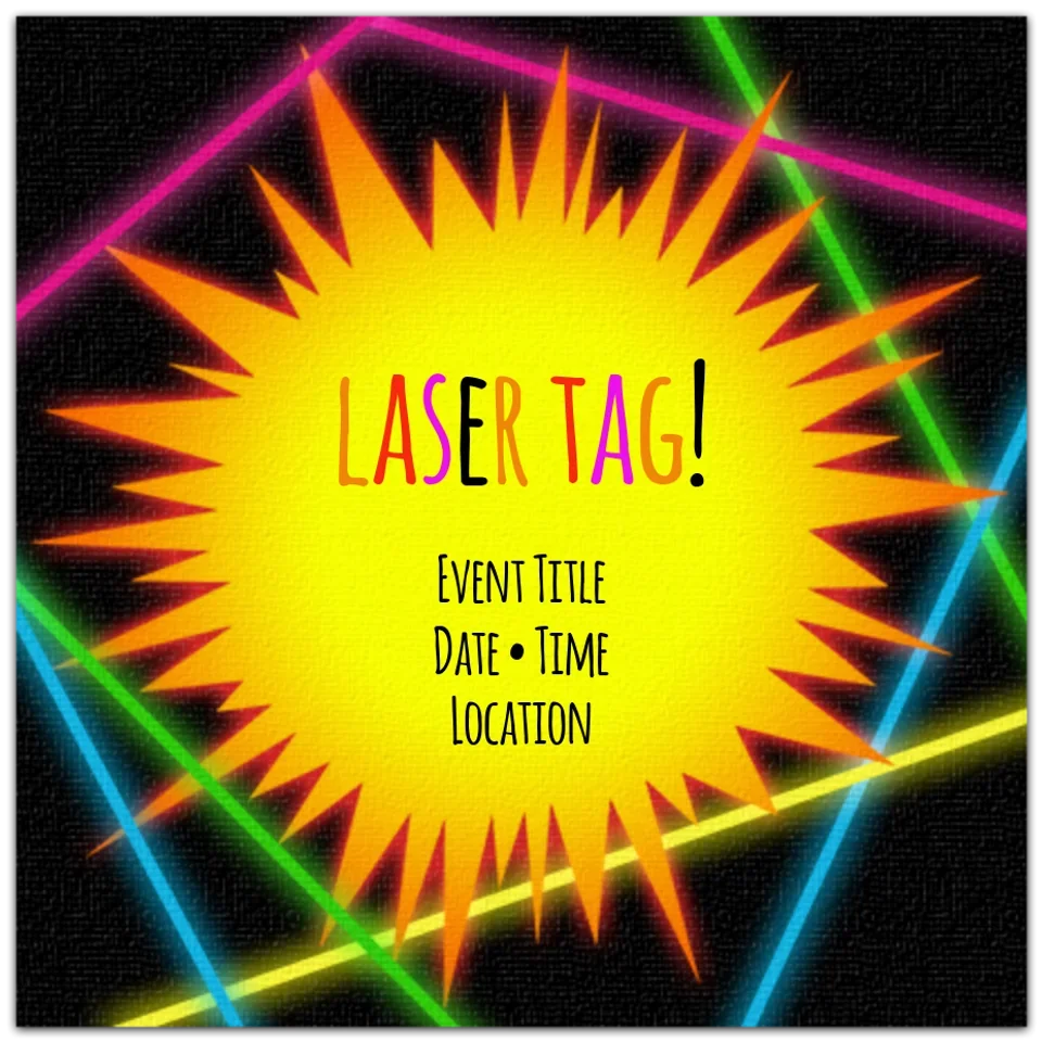 Laser Tag Spanish card image