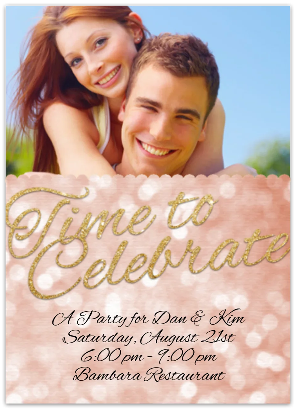 Time to Celebrate Photo card image