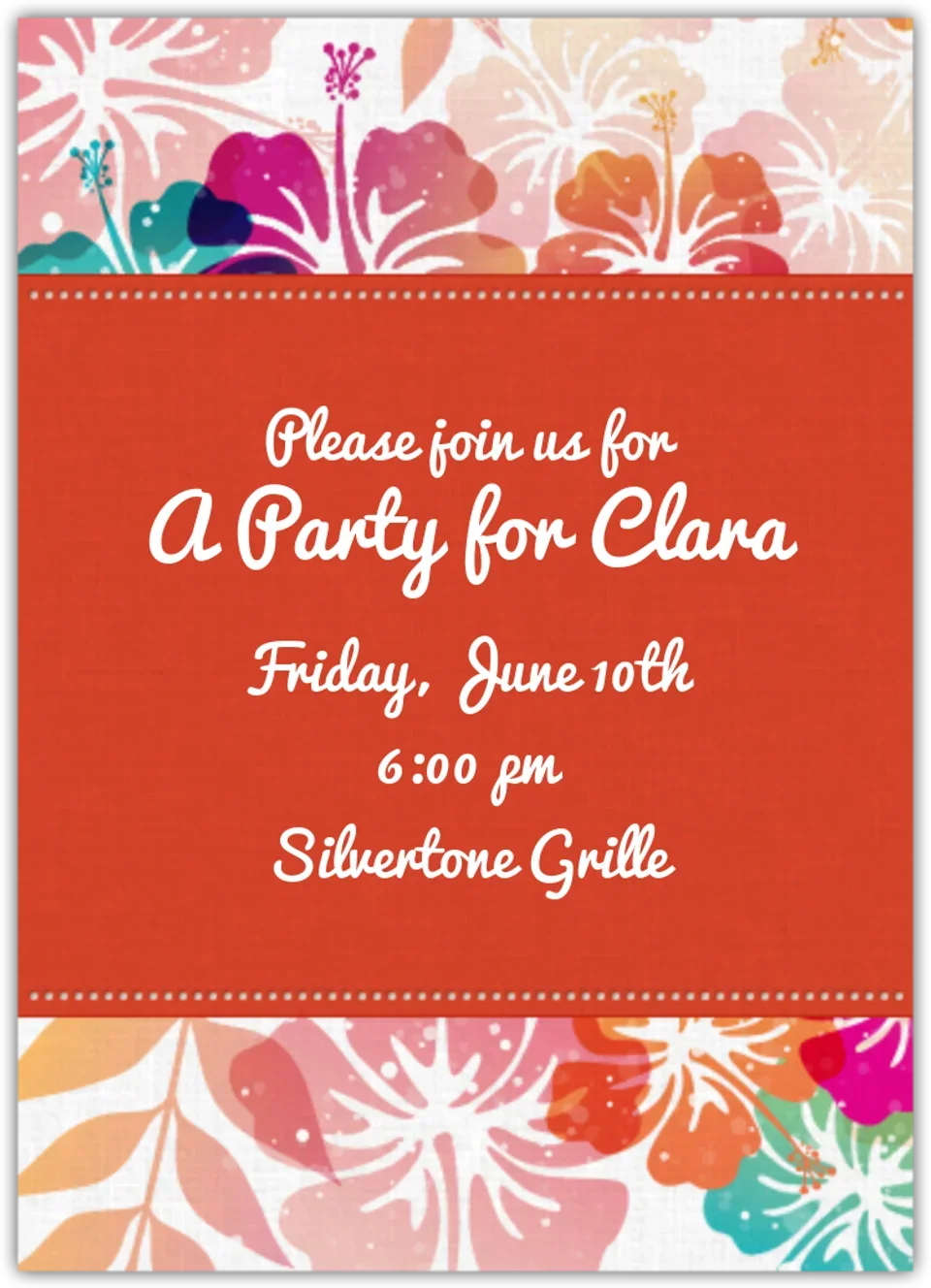 Tropical Flowers card image