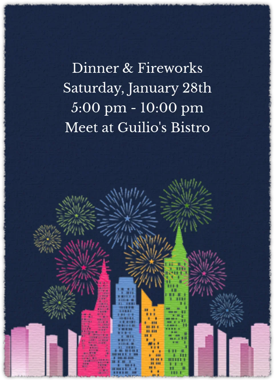 Bright Fireworks card image