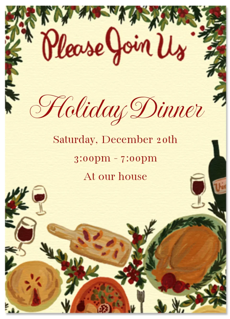 Holiday Dinner card image