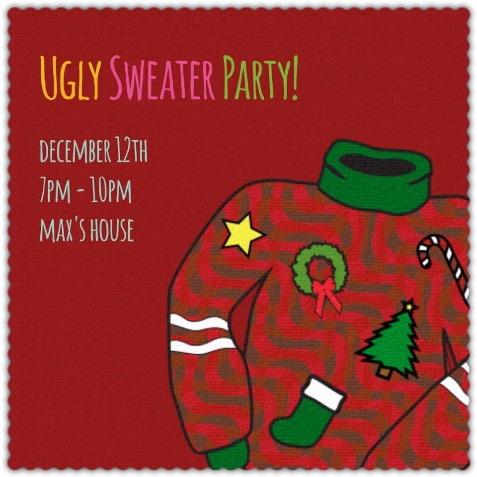 Ugly Sweater Party card image