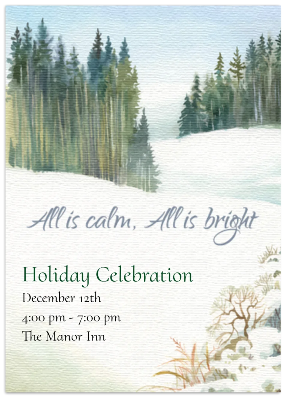 All is calm, All is bright card image
