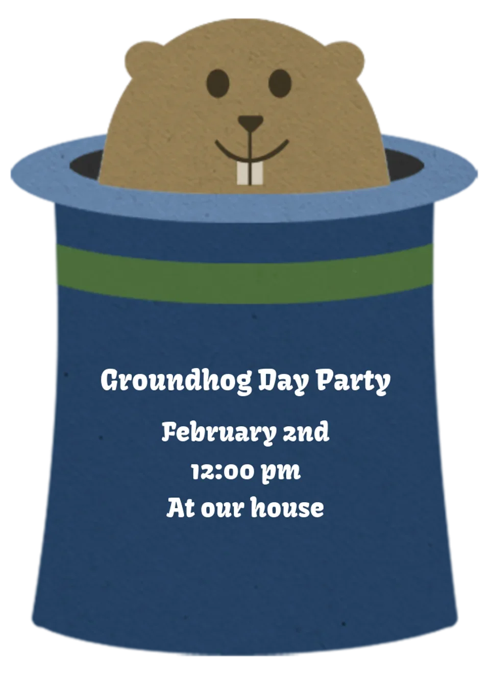 Groundhog Top Hat card image