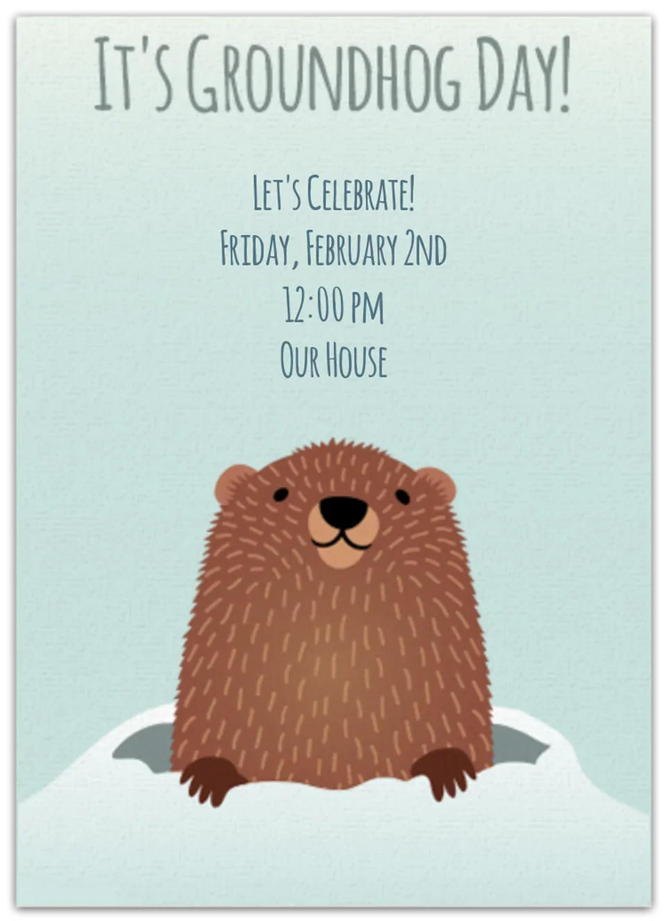 Groundhog Day card image