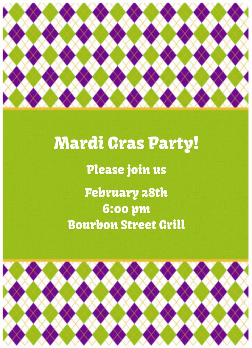 Mardi Gras Pattern card image