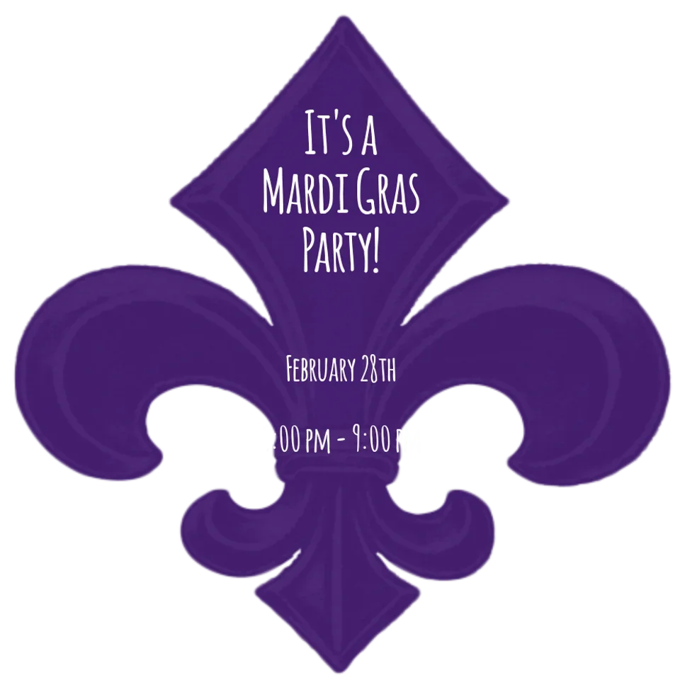 Mardi Gras Fleur-de-Lis card image