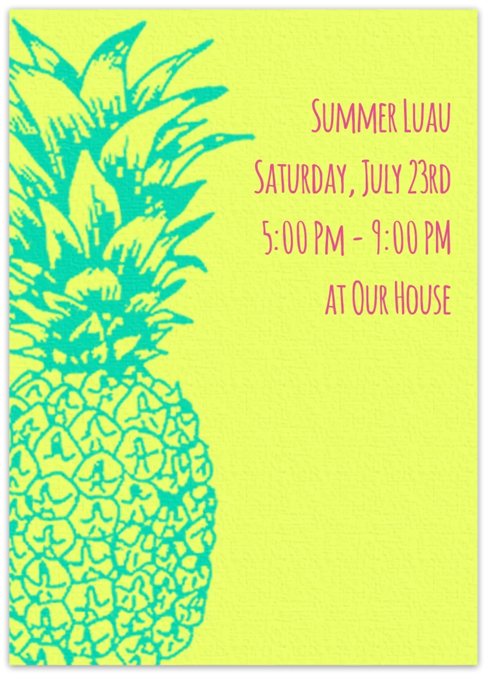 Summer Pineapple card image