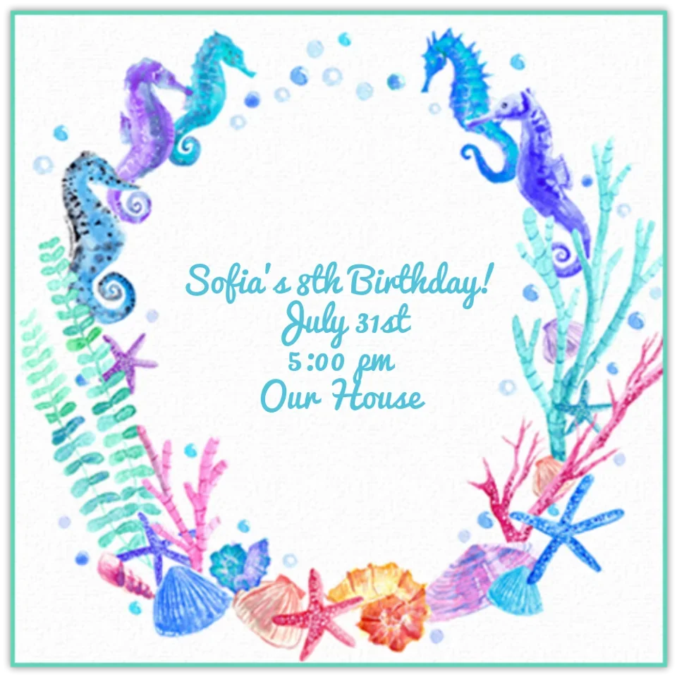 Seahorse card image