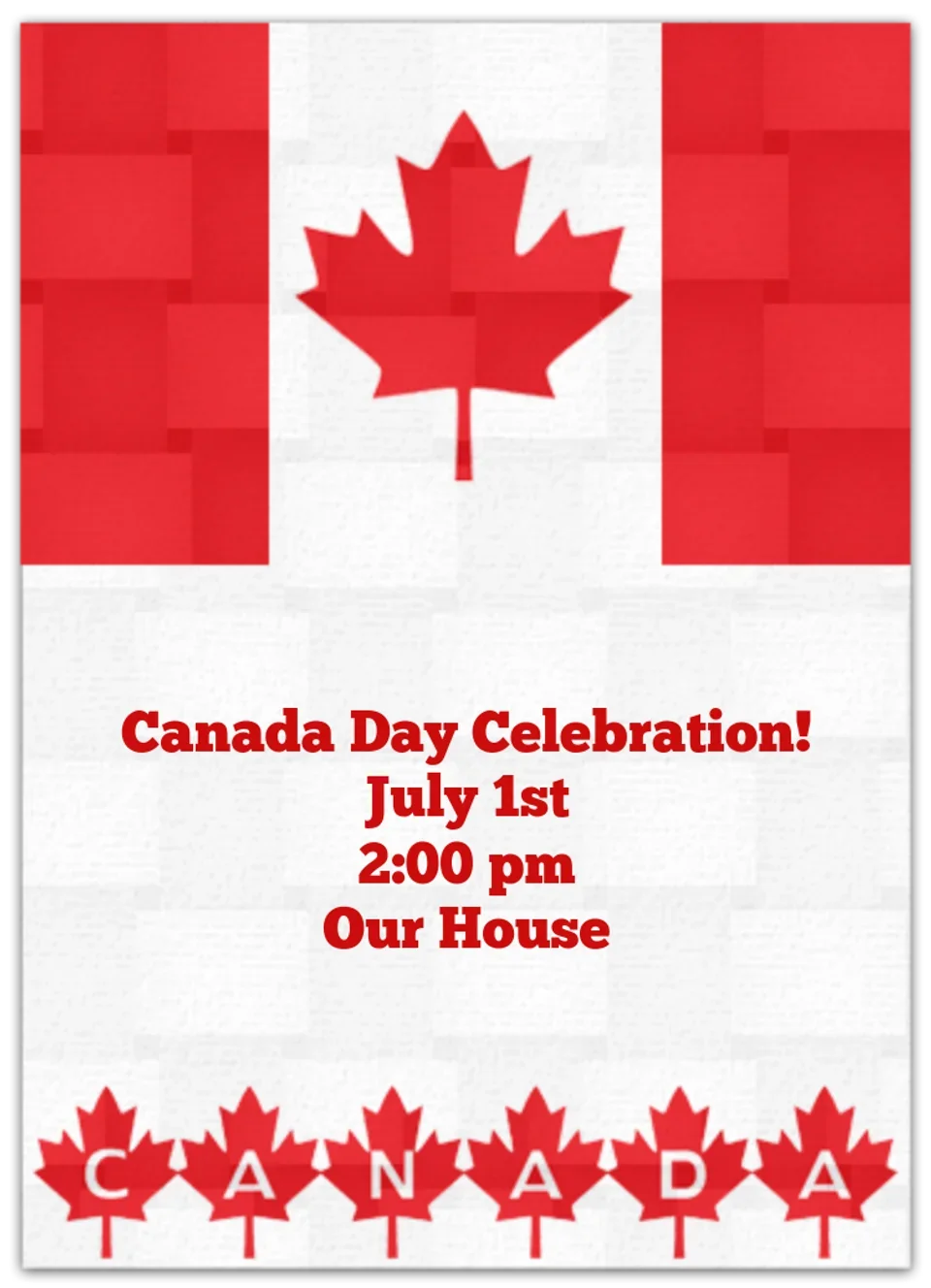 Canadian Flag card image