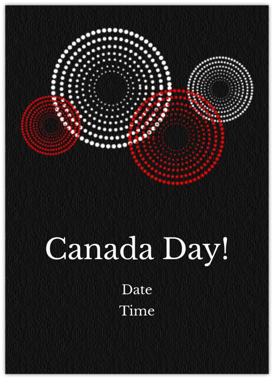 Canada Day Fireworks card image