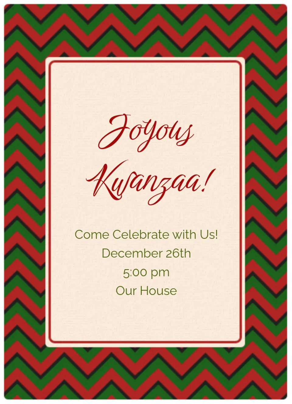 Kwanzaa Pattern card image