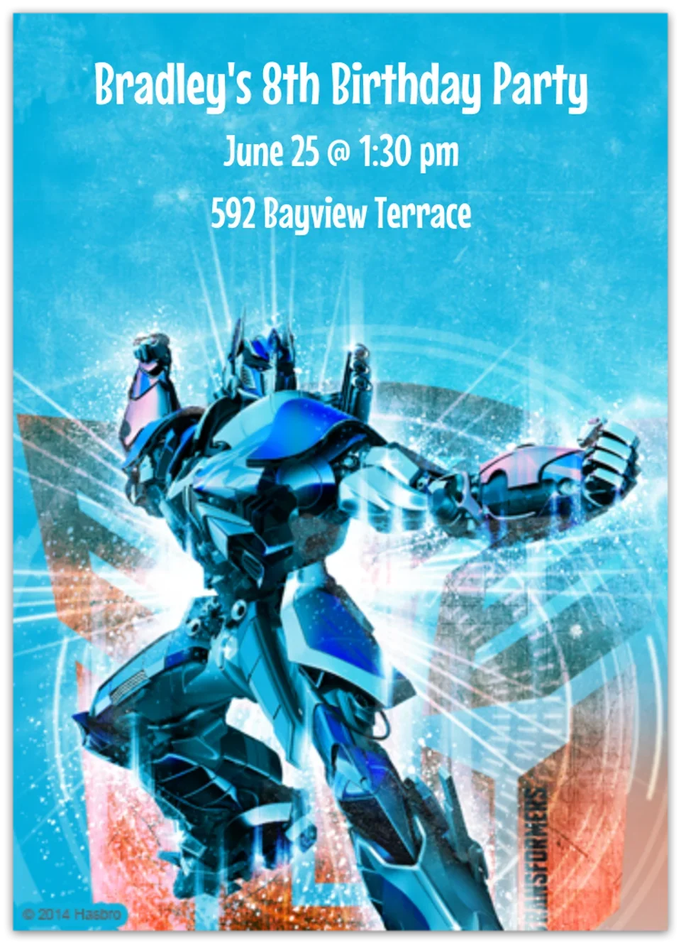 Optimus Prime card image