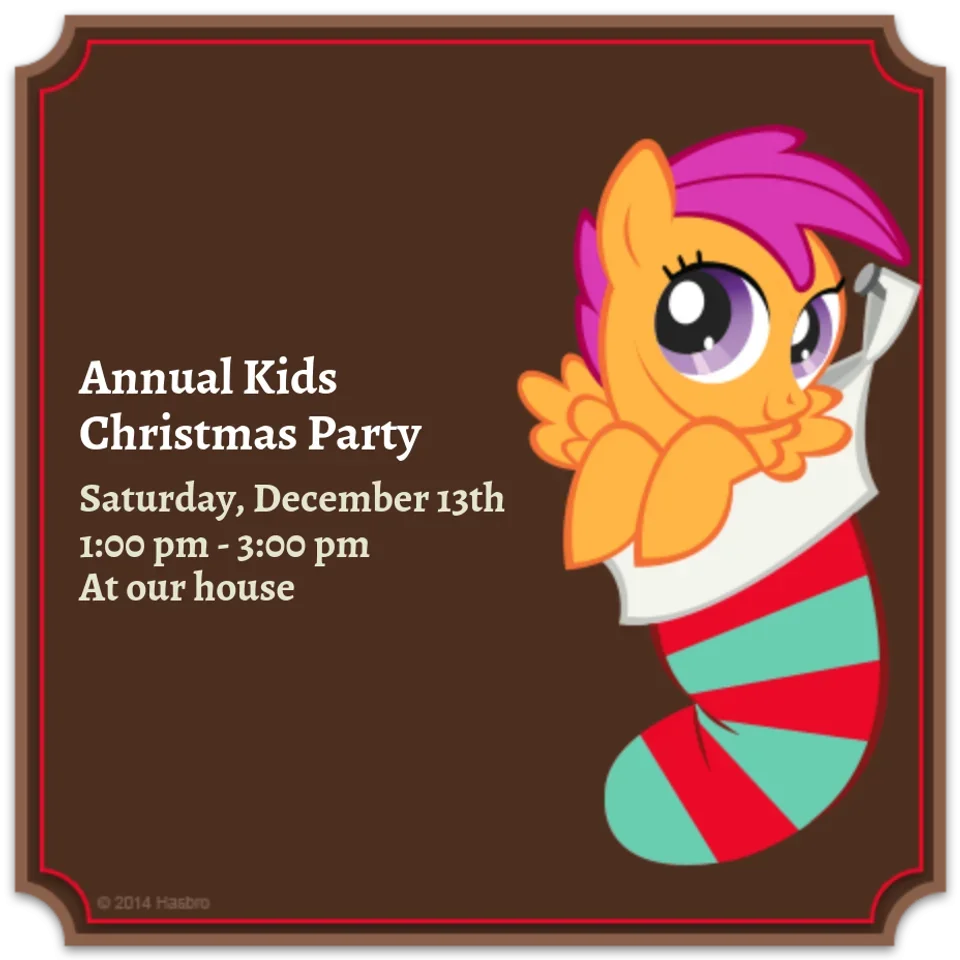 Stocking Scootaloo card image