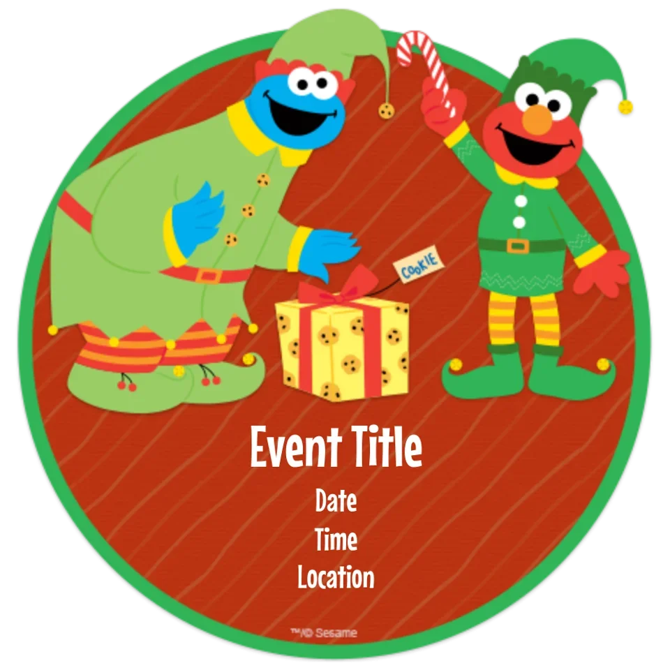 Sesame Street Elves Gift Swap card image