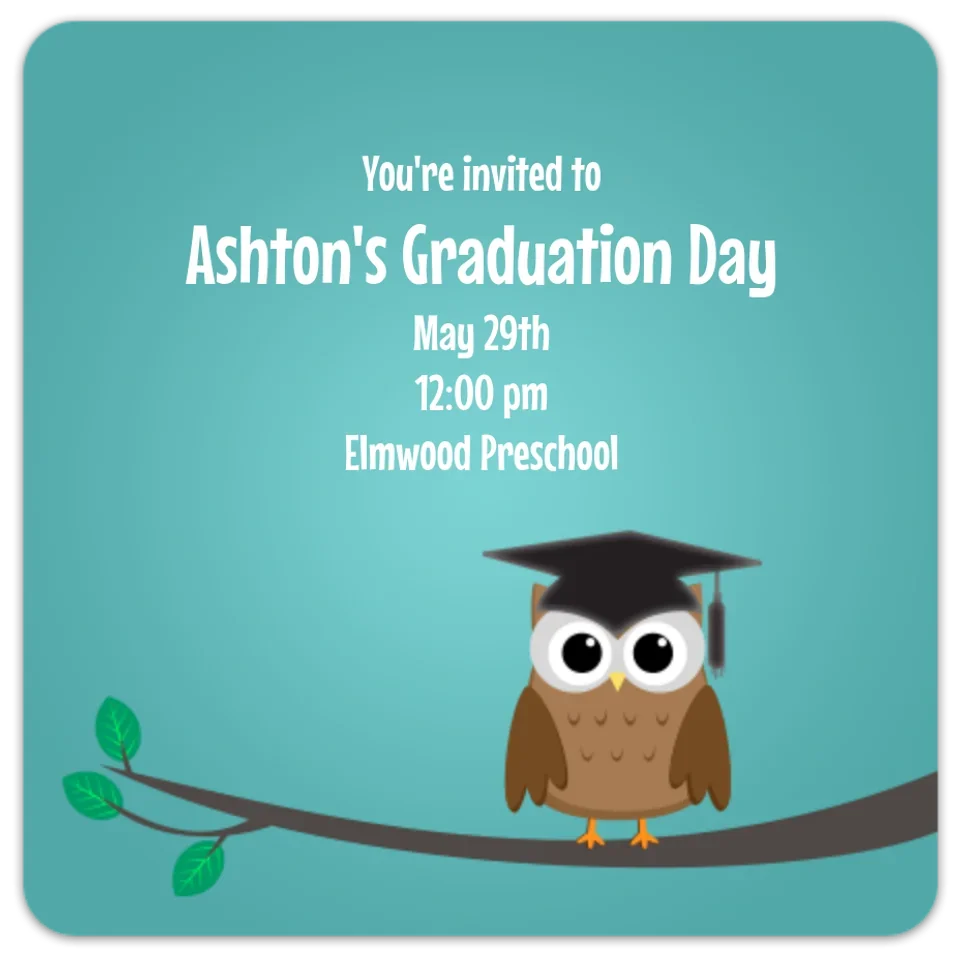 Preschool Graduation card image