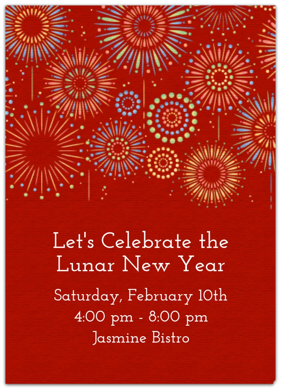 Simple Fireworks card image