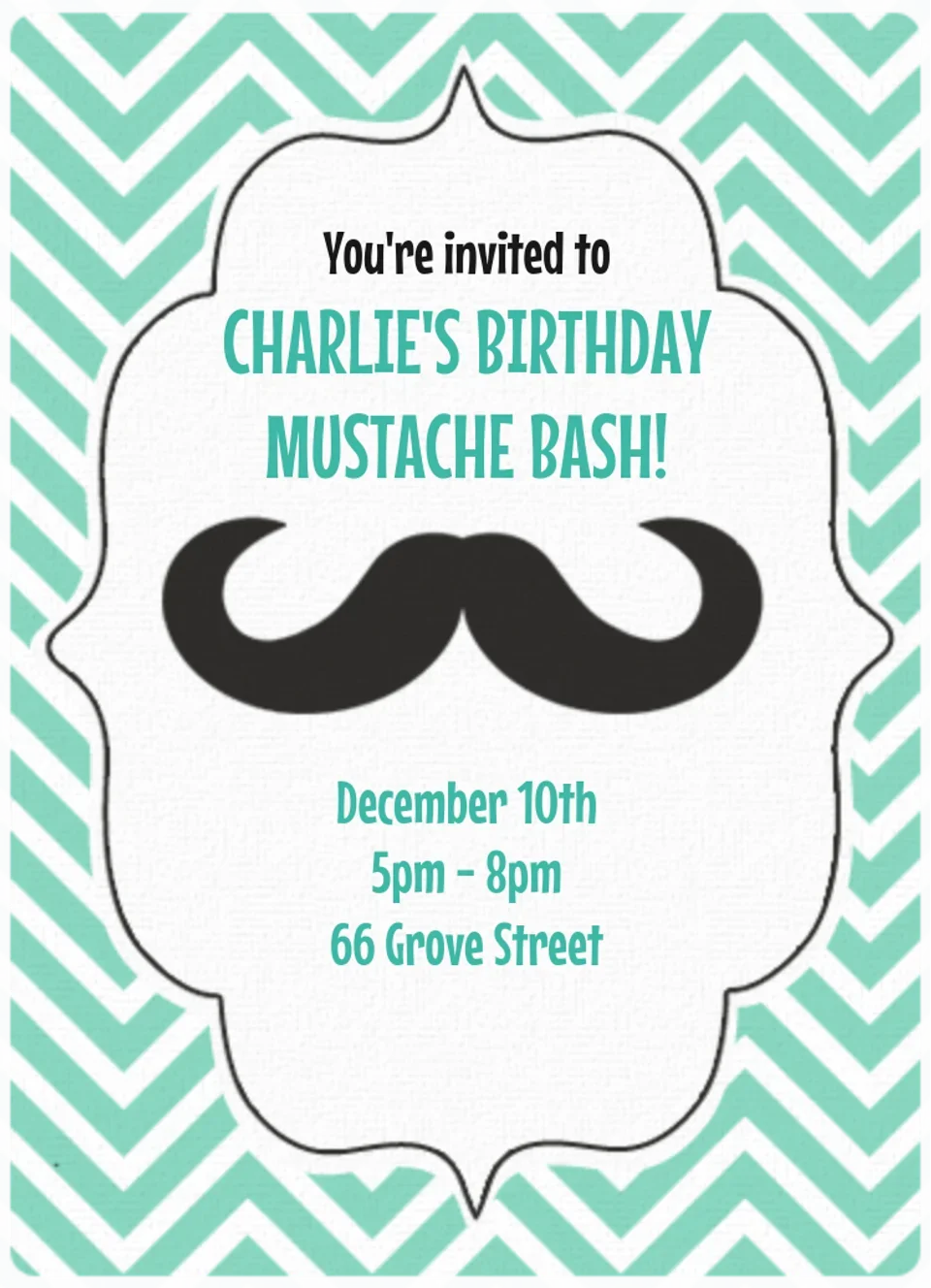 Mustache Bash card image