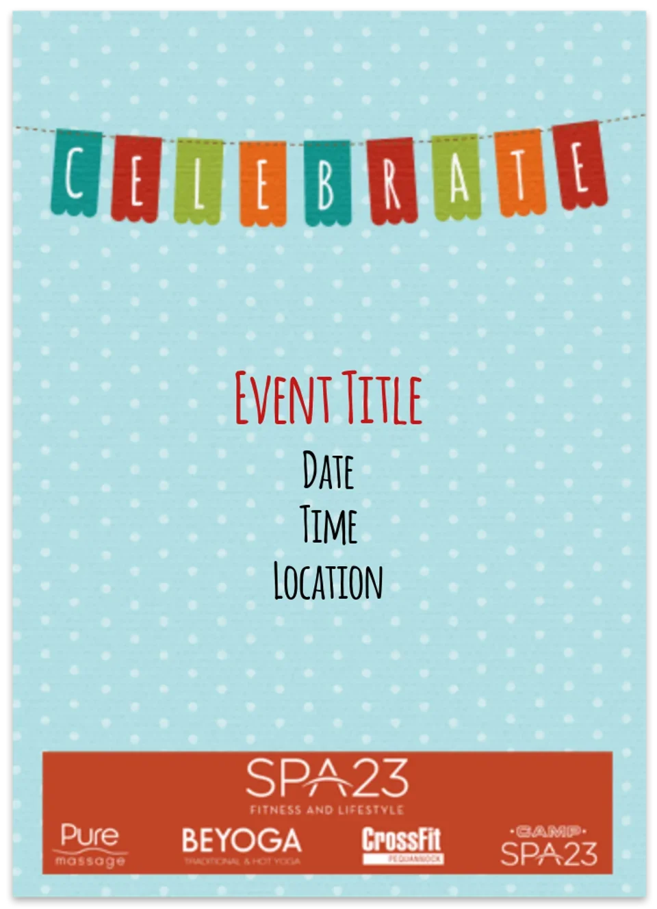 Spa 23 Birthday card image