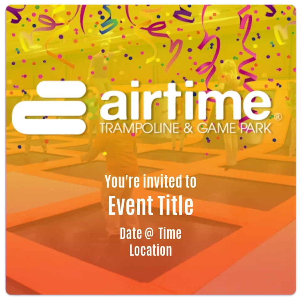 Airtime Trampoline | Party card image