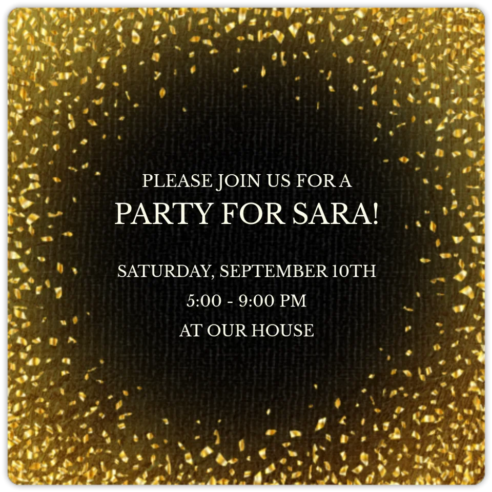 Formal Confetti card image