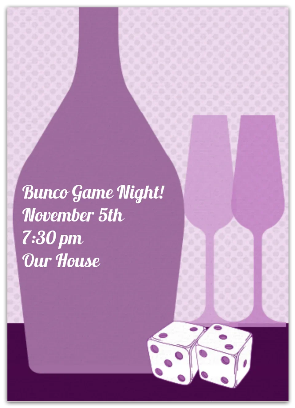 Bunco card image