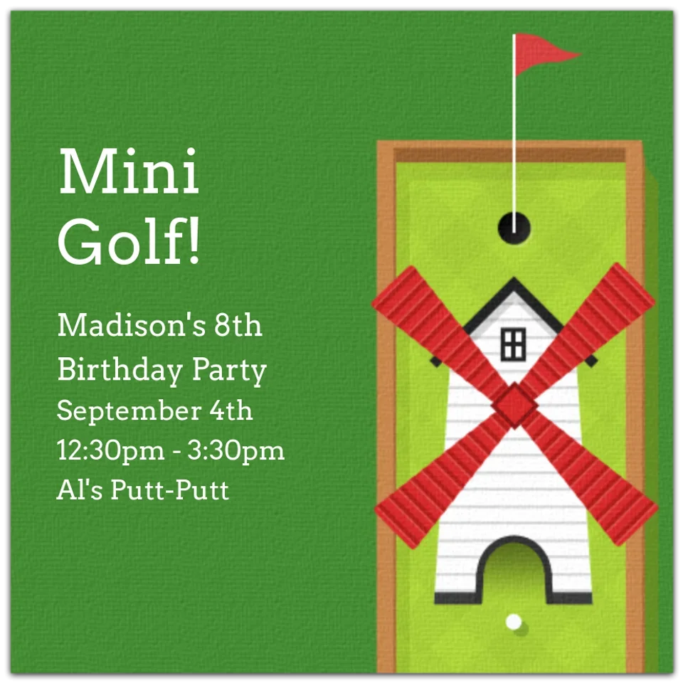 Mini Golf card image