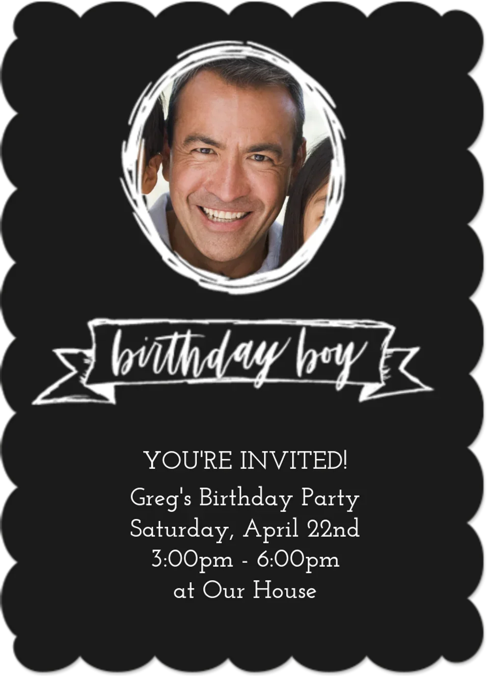 Fancy Birthday Boy card image