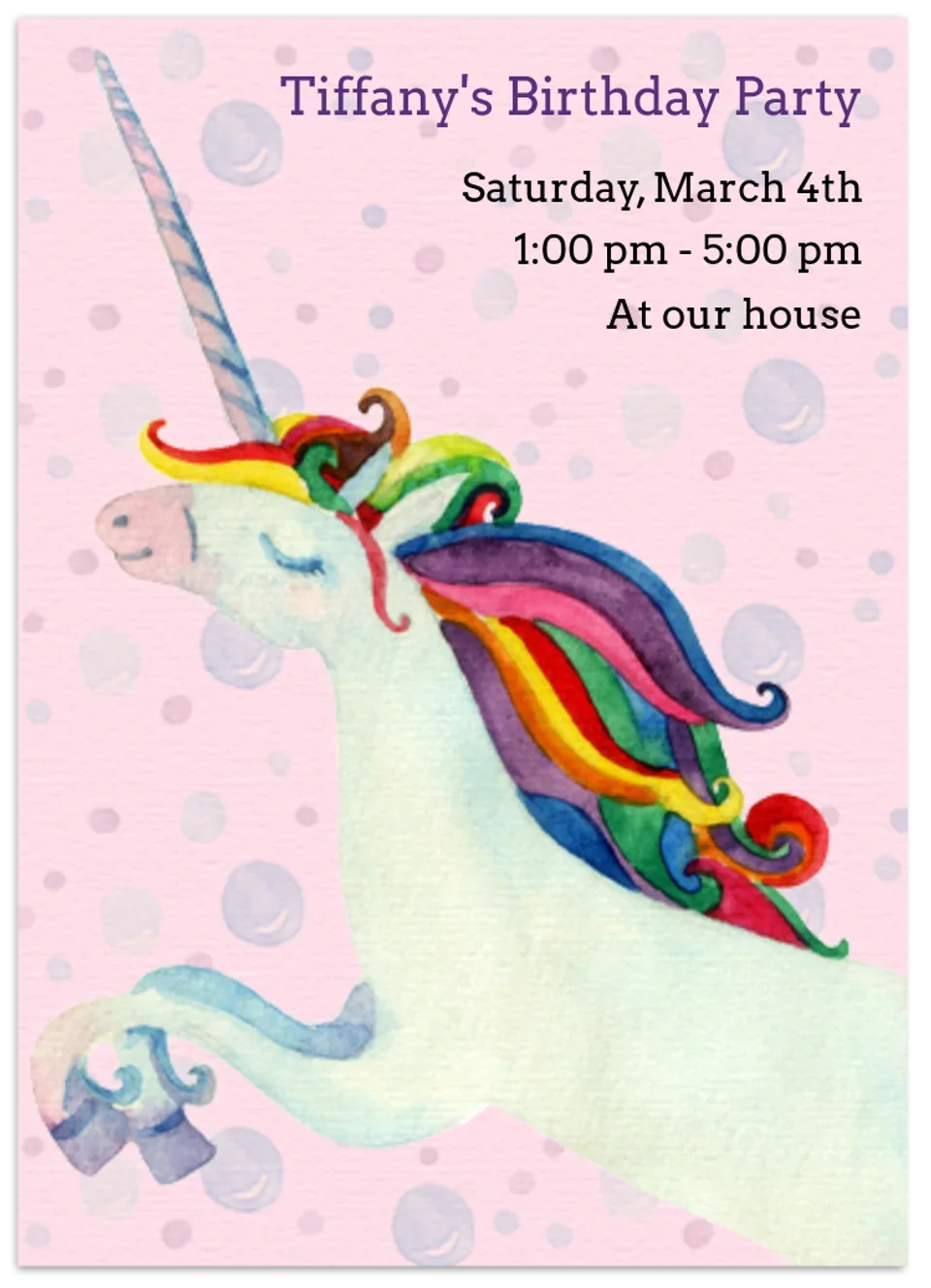 Rainbow Unicorn card image