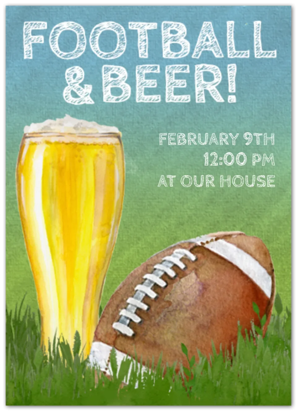 Football and Beer card image