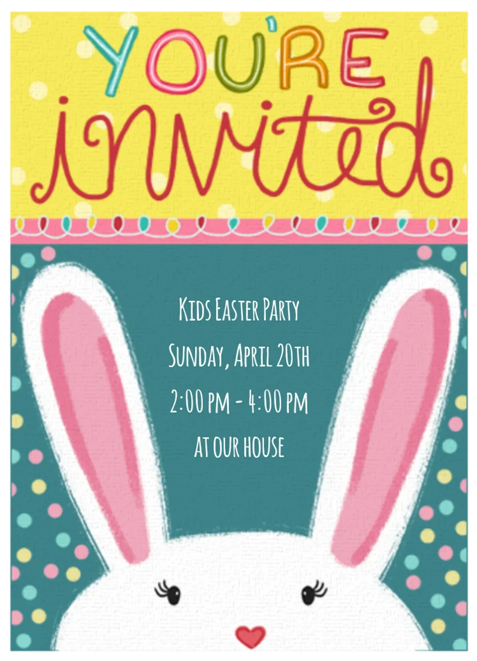 Kids Easter Party card image