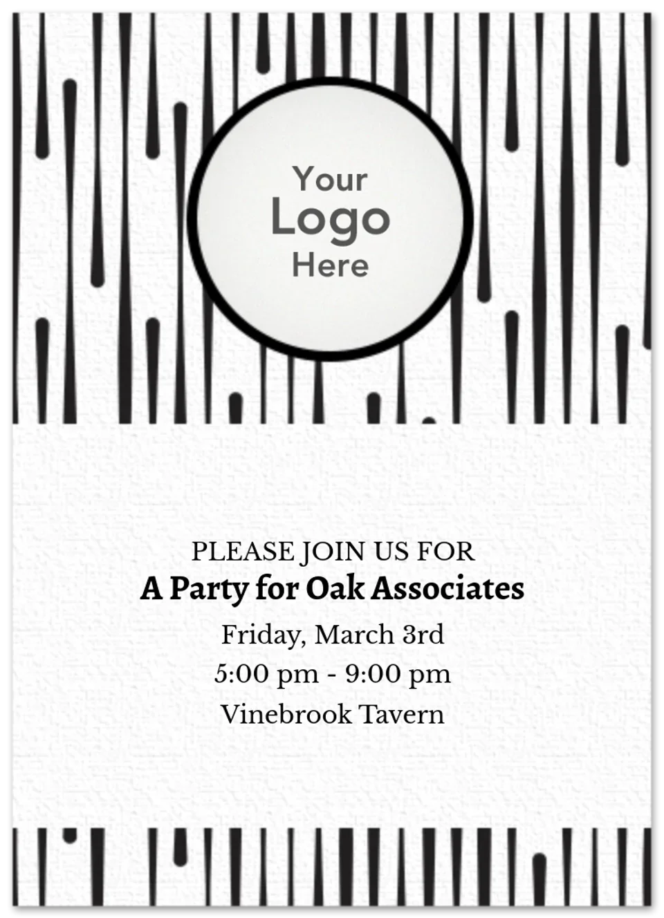 Mod Black & White Photo card image