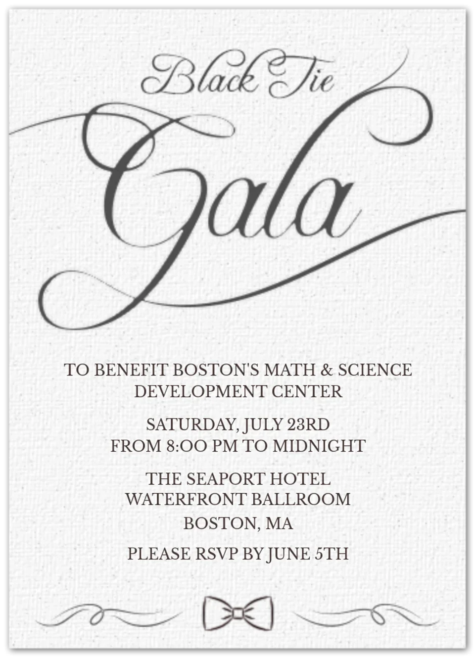 Black Tie Gala card image
