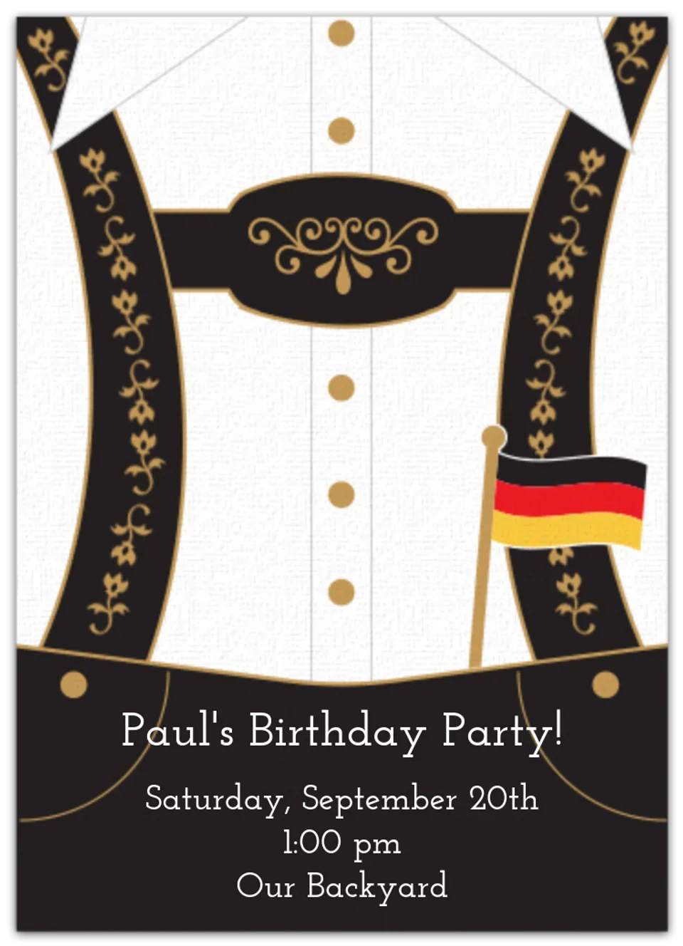 German Boy Lederhosen card image