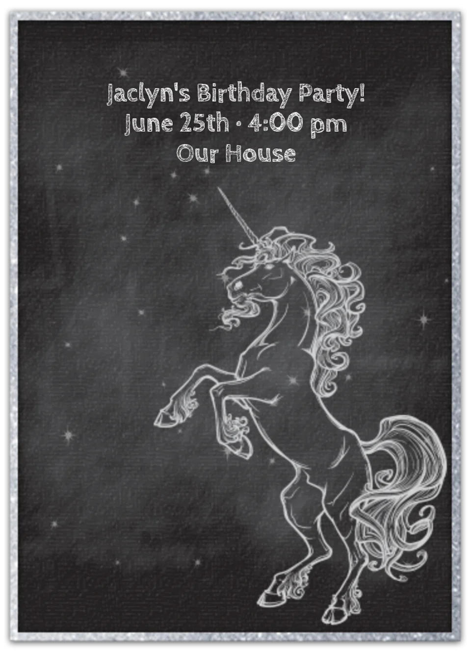 Chalkboard Unicorn card image