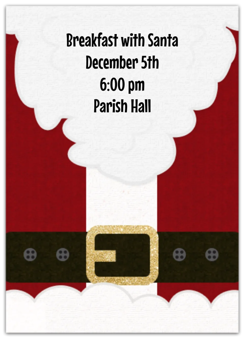 Santa Belly card image